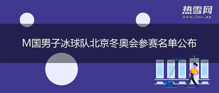 M国男子冰球队北京冬奥会参赛名单公布