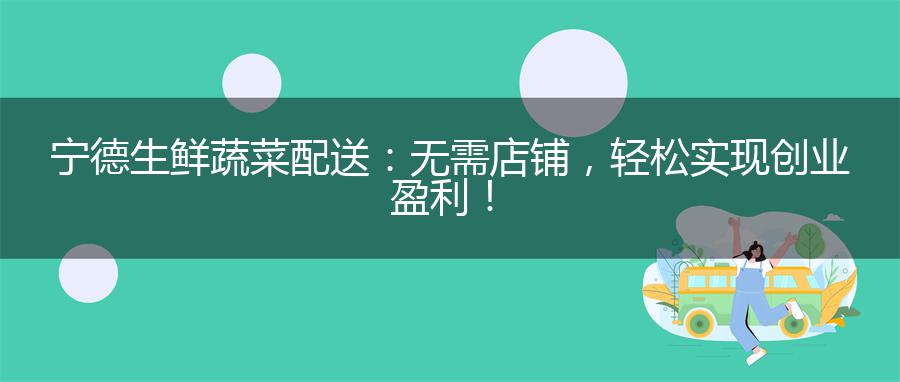 宁德生鲜蔬菜配送：无需店铺，轻松实现创业盈利！