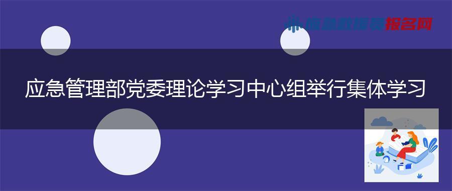 应急管理部党委理论学习中心组举行集体学习