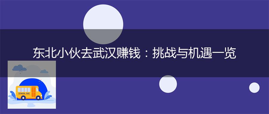 东北小伙去武汉赚钱：挑战与机遇一览